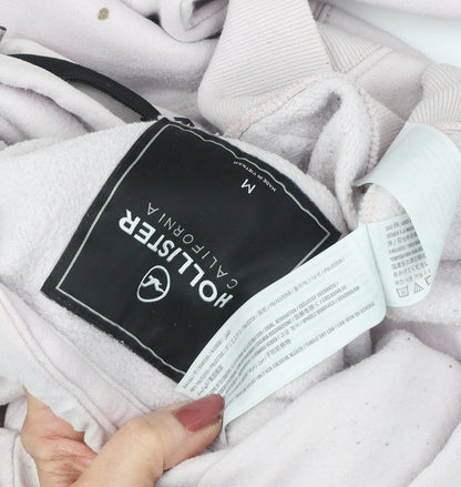 Hollister Unisex Ivory Hoodie M - Graphic Logo Casual