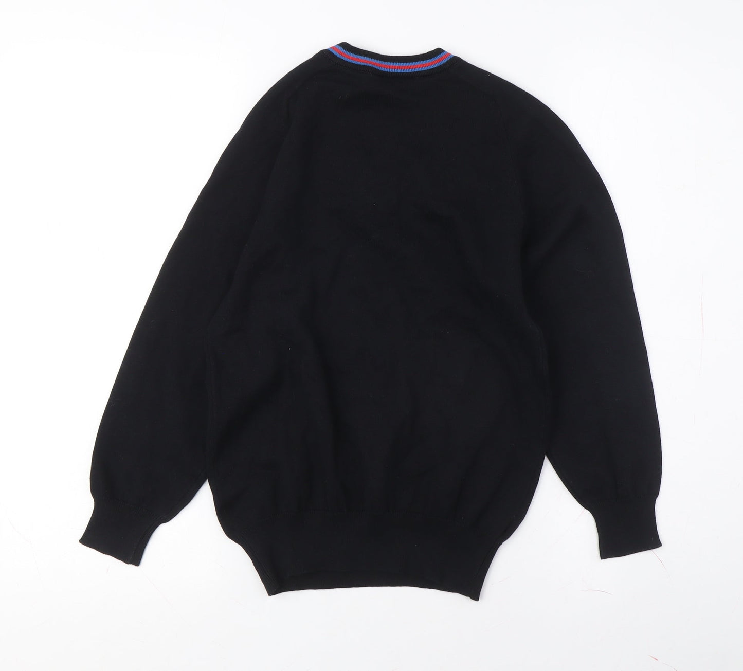 Trutex Boys Black V-Neck School Jumper, 9-10 Years, Cotton