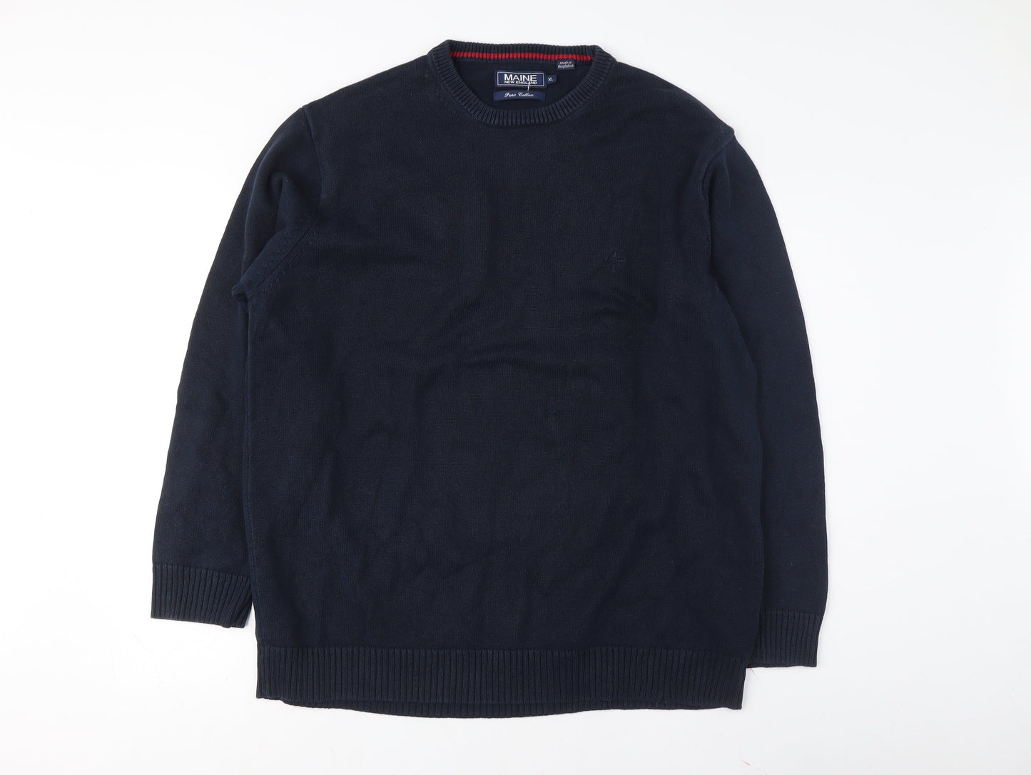 Maine New England Men's Blue XL Pullover Jumper