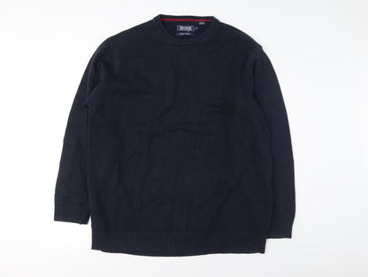 Maine New England Men's Blue XL Pullover Jumper