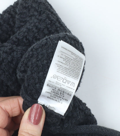GAP Unisex Kids Black Cardigan, 6-12 Months, Autumn/Winter
