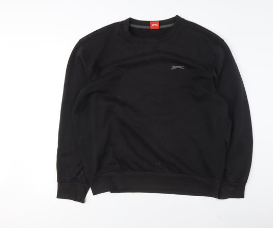 Mens UK Size L Slazenger Black Pullover Sweatshirt