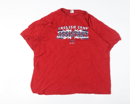 SOS Men's Red XL College Patriotic T-Shirt
