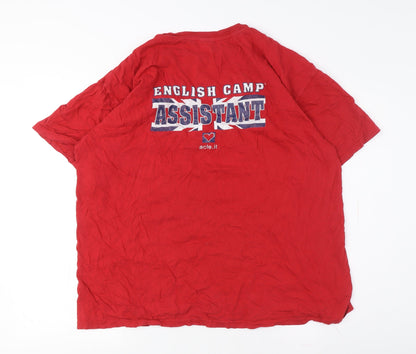 SOS Men's Red XL College Patriotic T-Shirt