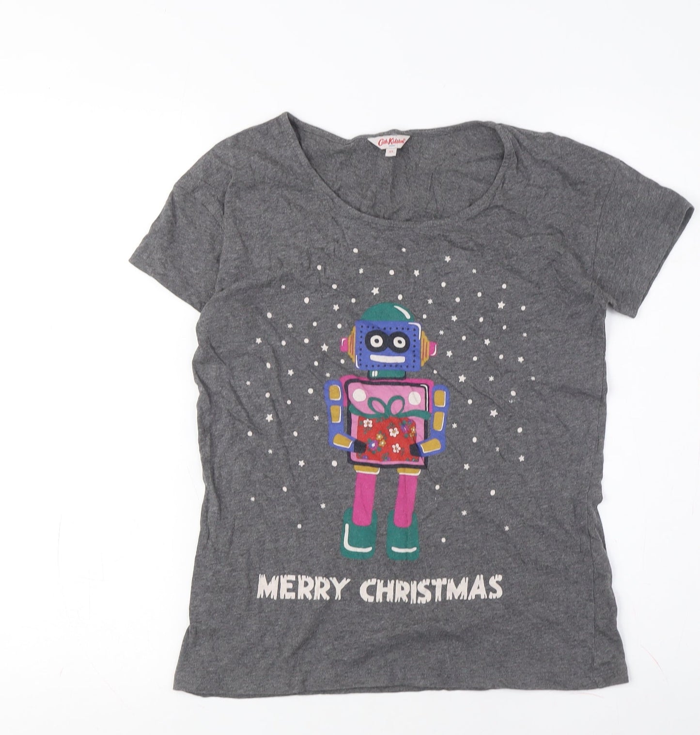 Womens UK Size XS Cath Kidston Grey Basic T-Shirt