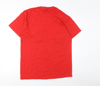 Mens UK Size M Gildan Red  T-Shirt