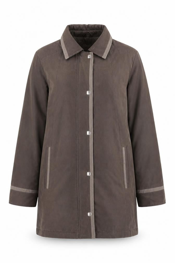 Womens UK Size 16 Elegance Brown Overcoat