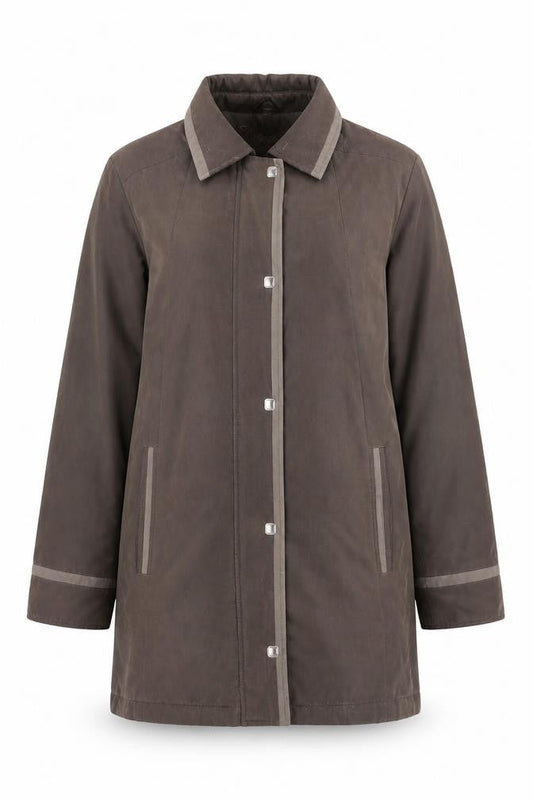 Womens UK Size 16 Elegance Brown Overcoat