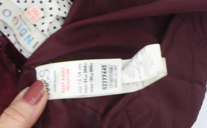 Marks & Spencer Teens Quilted Red Jacket 13-14Y