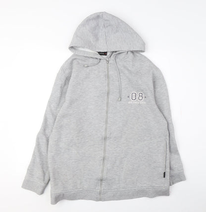 Active VIII Grey Full Zip Hoodie Unisex Size 16