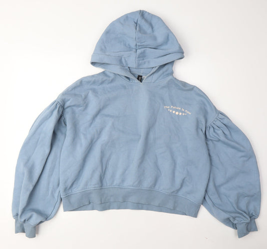 H&M Women's Blue Horoscope Pullover Hoodie, Size S