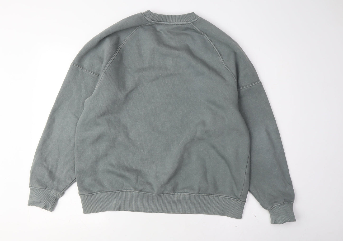 Unisex Adults UK Size M Pull&Bear Grey Pullover Sweatshirt