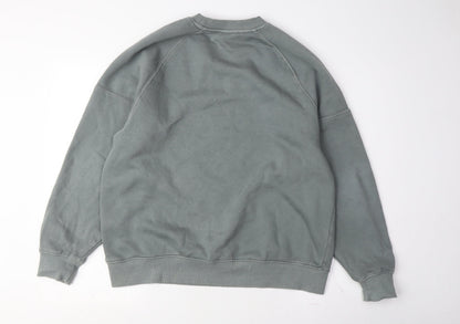 Unisex Adults UK Size M Pull&Bear Grey Pullover Sweatshirt