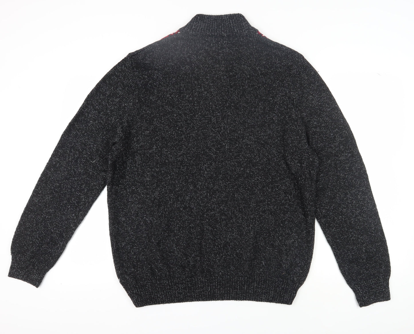 Chaps Men's Black XL Fair Isle Pullover Jumper