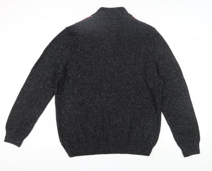 Chaps Men's Black XL Fair Isle Pullover Jumper