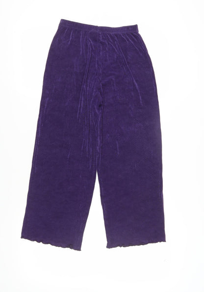 Coldwater Creek Women's Purple Wide-Leg Trousers