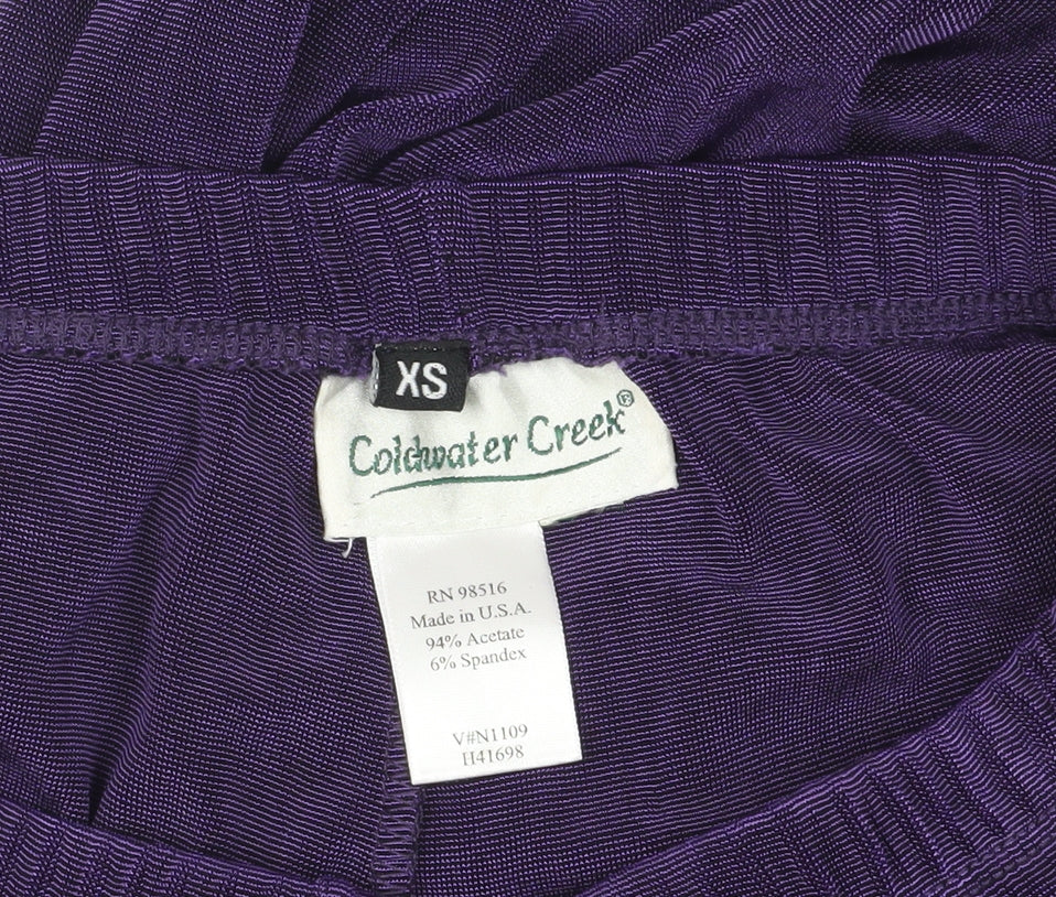 Coldwater Creek Women's Purple Wide-Leg Trousers