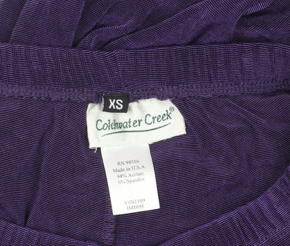 Coldwater Creek Women's Purple Wide-Leg Trousers