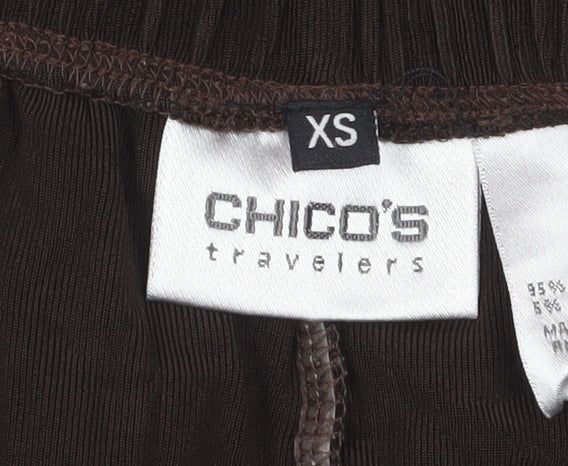 Chico's Brown Relaxed Fit Women's Trousers XS
