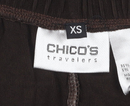 Chico's Brown Relaxed Fit Women's Trousers XS