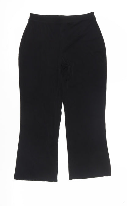 Jaclyn Smith Women's Black XS Straight Trousers