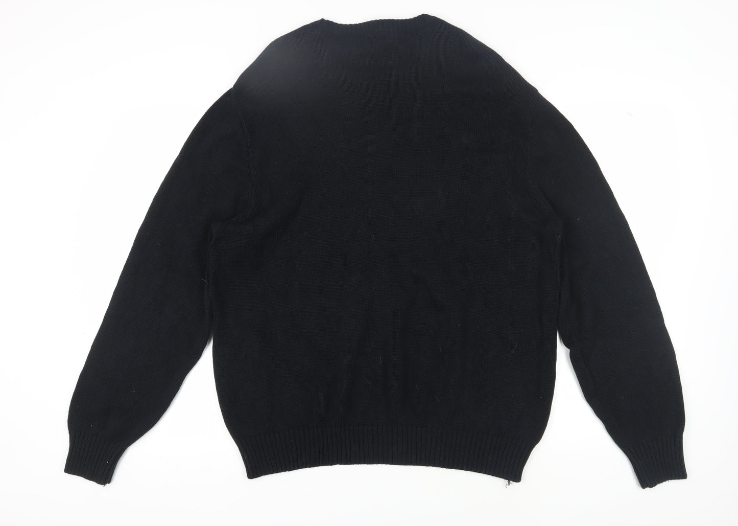 Dockers Men's Black XL Christmas Cotton Pullover Jumper