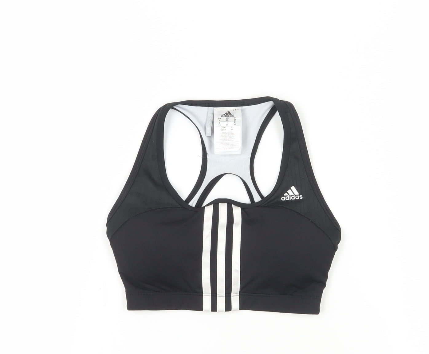 Adidas Women's Black Cropped Tank Top - Size 6, Athletic Fit
