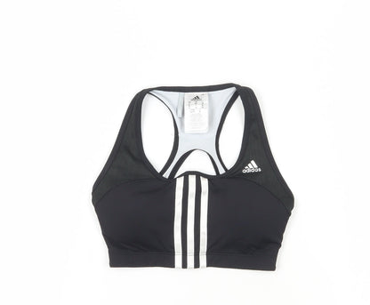 Adidas Women's Black Cropped Tank Top - Size 6, Athletic Fit