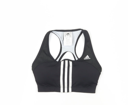 Adidas Women's Black Cropped Tank Top - Size 6, Athletic Fit