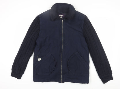 Altamont Men's Blue Bomber Jacket L Collared
