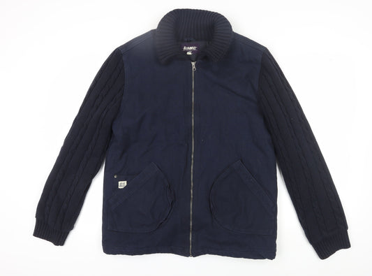 Altamont Men's Blue Bomber Jacket L Collared