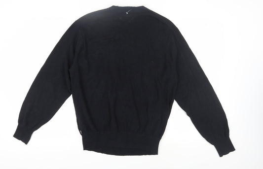 IZOD Men's Black Cotton Pullover Jumper Size L