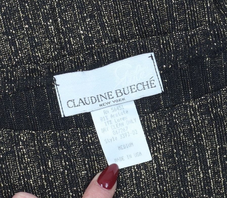 Claudine Bueche Women's Black Pullover Jumper M
