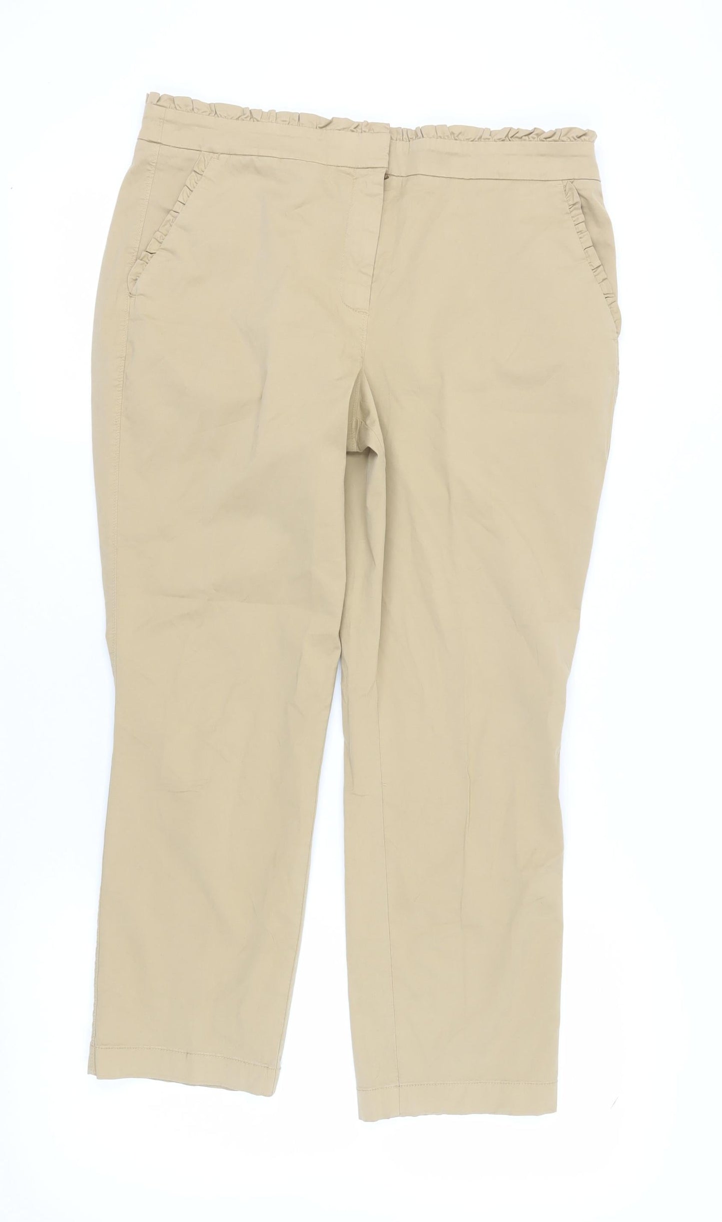 J.Crew Women's Beige Chino Trousers Size 12