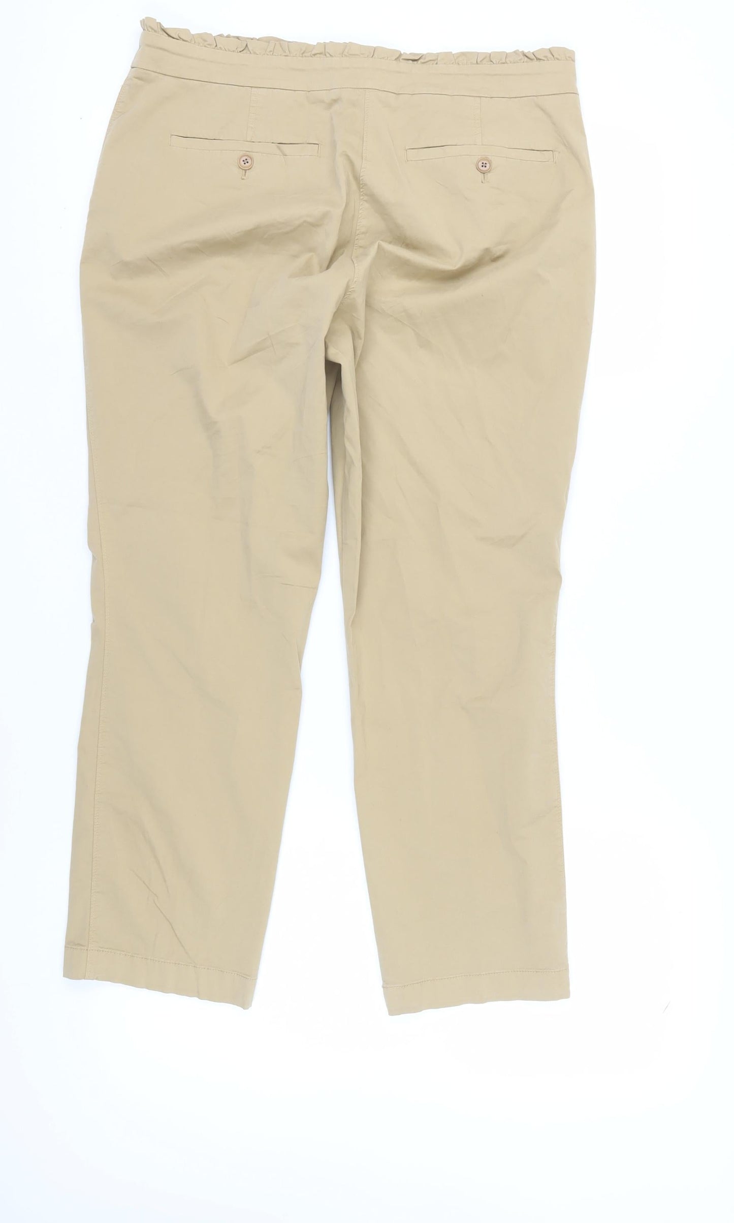 J.Crew Women's Beige Chino Trousers Size 12