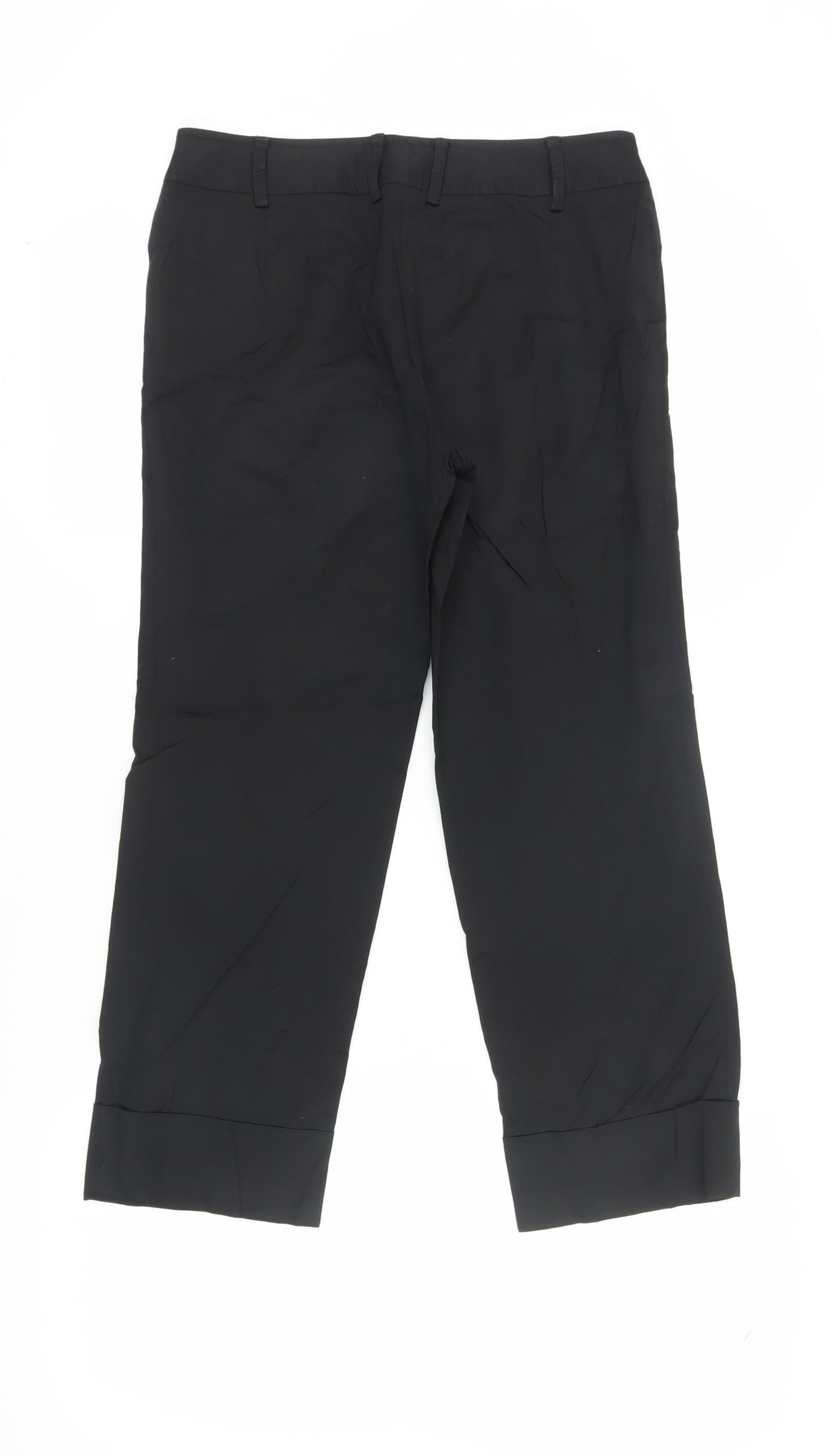 Loft Women Black Size 4 Capri Cotton Trousers