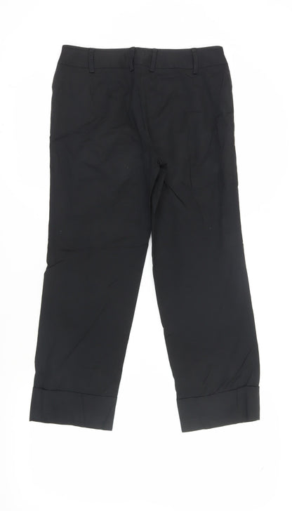 Loft Women Black Size 4 Capri Cotton Trousers