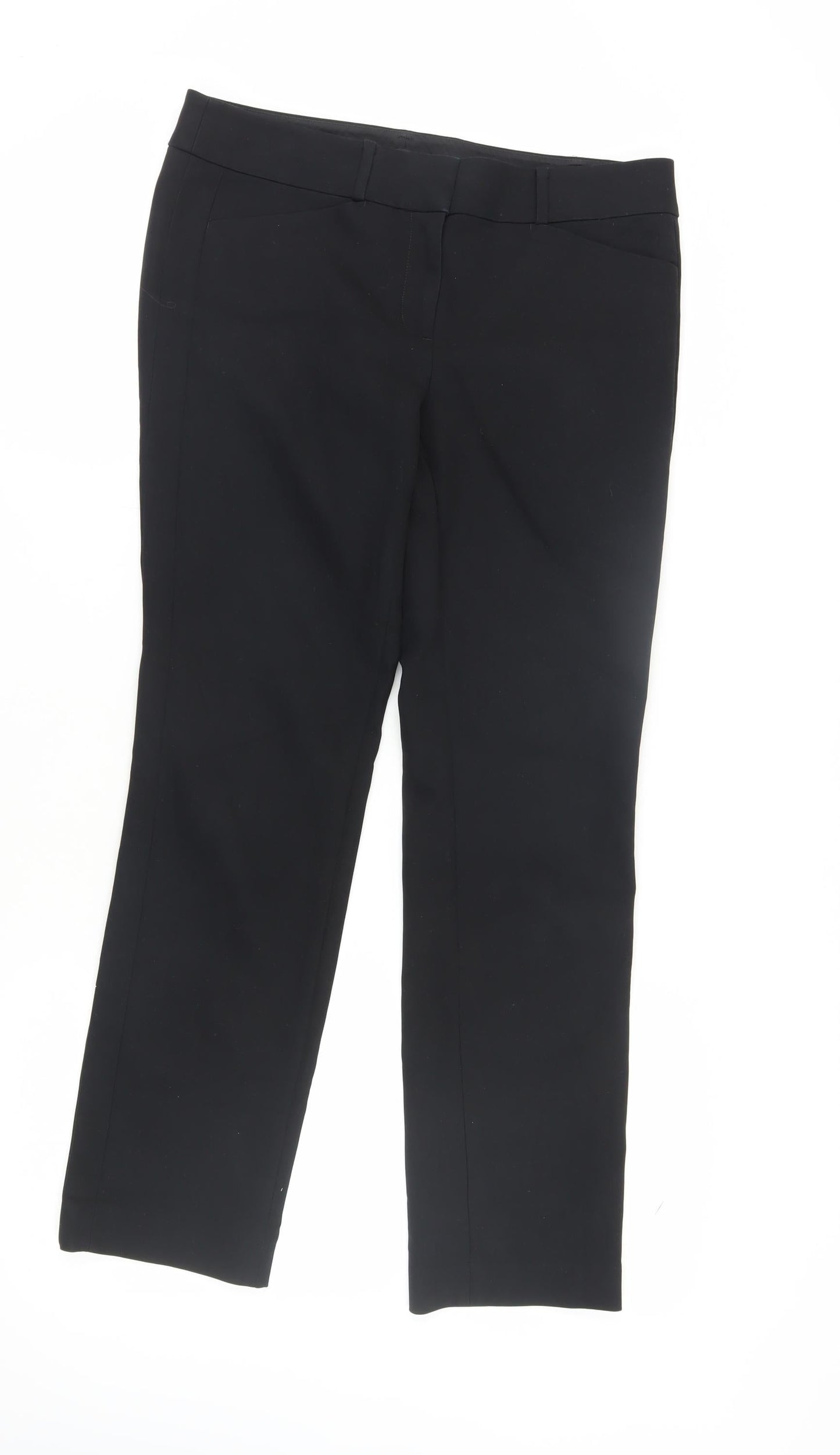 Womens UK Size 10 LOFT  Straight Black Trousers