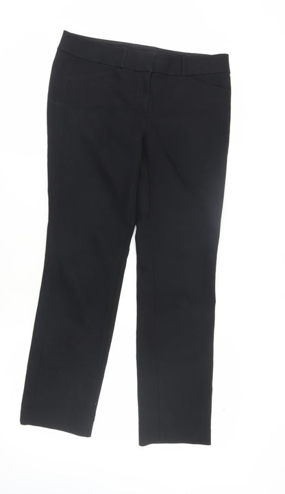 Womens UK Size 10 LOFT  Straight Black Trousers