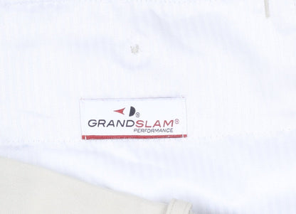 Grand Slam Men's Beige Chino Shorts, Size M