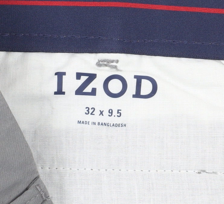 IZOD Men's Grey Chino Shorts - Regular Fit, Size M