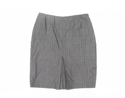Anne Klein Women's Grey Herringbone Pencil Skirt, Size 10