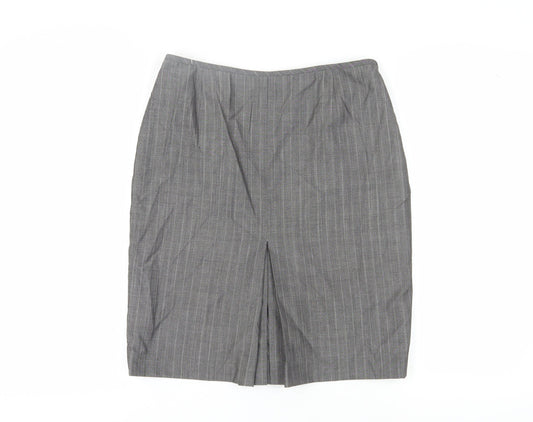 Anne Klein Women's Grey Herringbone Pencil Skirt, Size 10