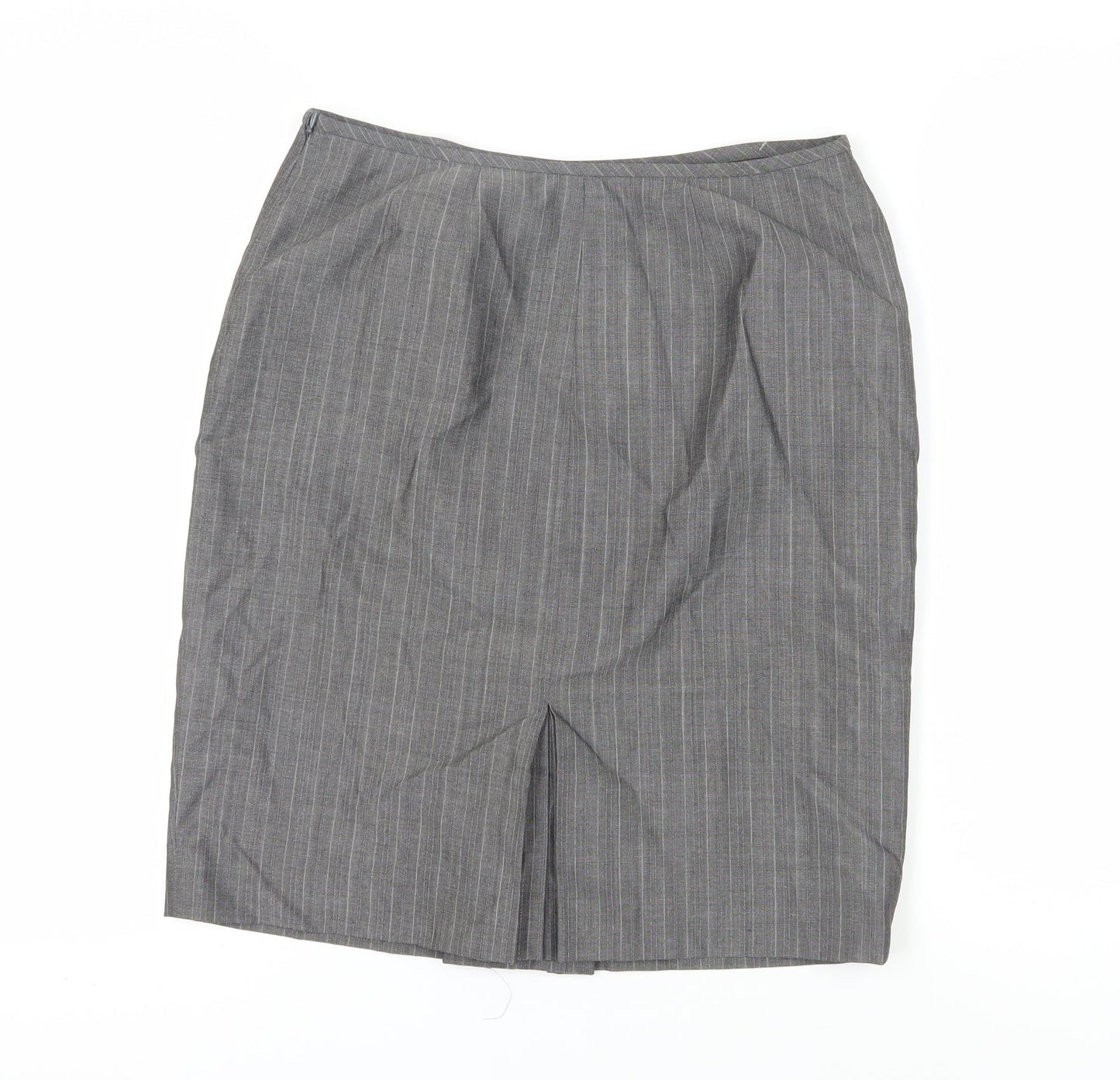 Anne Klein Women's Grey Herringbone Pencil Skirt, Size 10