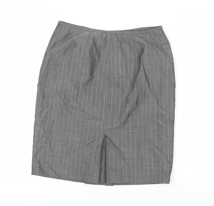 Anne Klein Women's Grey Herringbone Pencil Skirt, Size 10