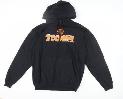 Mens UK Size L Port & Company Black Pullover Hoodie