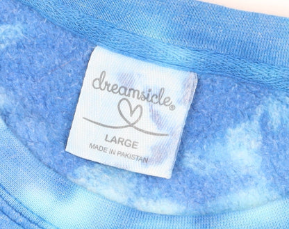 Dreamsicle Unisex Blue Tie-Dye Sweatshirt L