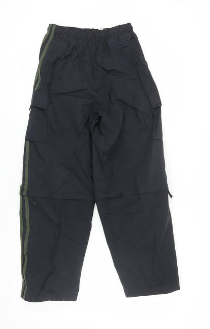 Sportrax Boys Black Cargo Trousers L with Elastic Waist
