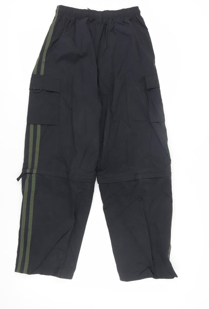 Sportrax Boys Black Cargo Trousers L with Elastic Waist