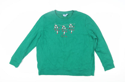 Holiday Editions Green Women's L Christmas Sweatshirt